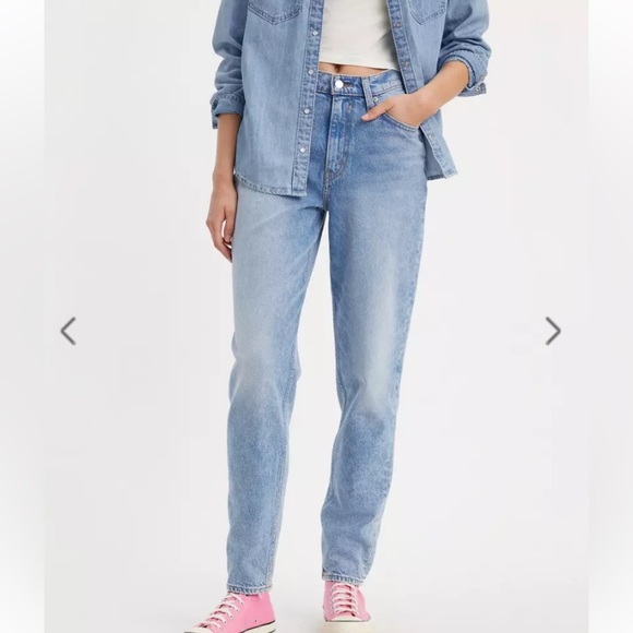 LEVI’S 80s MOM JEAN HI WAISTED TAPERED LEG 100% COTTON MOM JEAN IN MEDIUM WASH - Picture 9 of 16